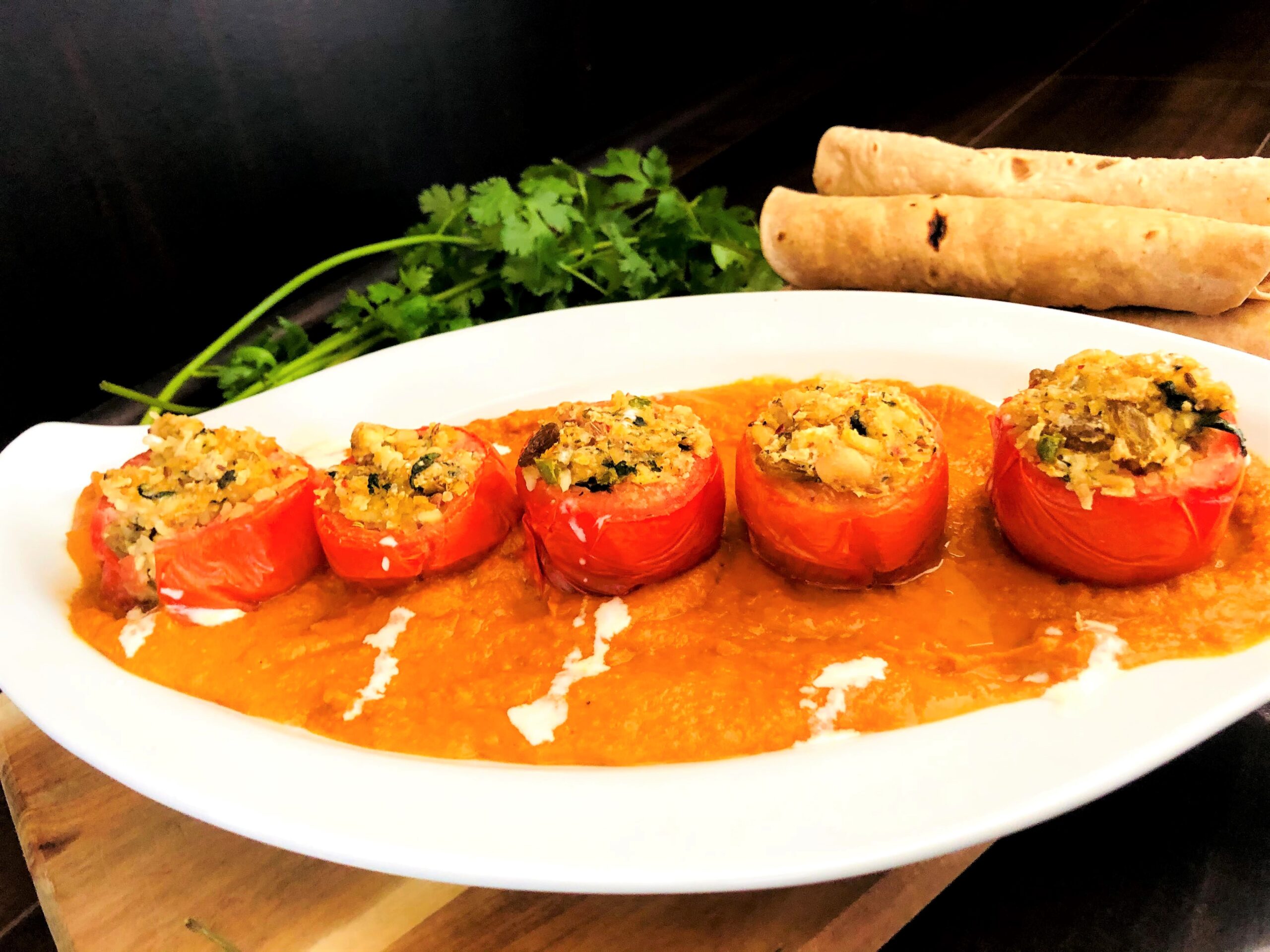 Stuffed Tomato gravy - Bharwan Tamatar