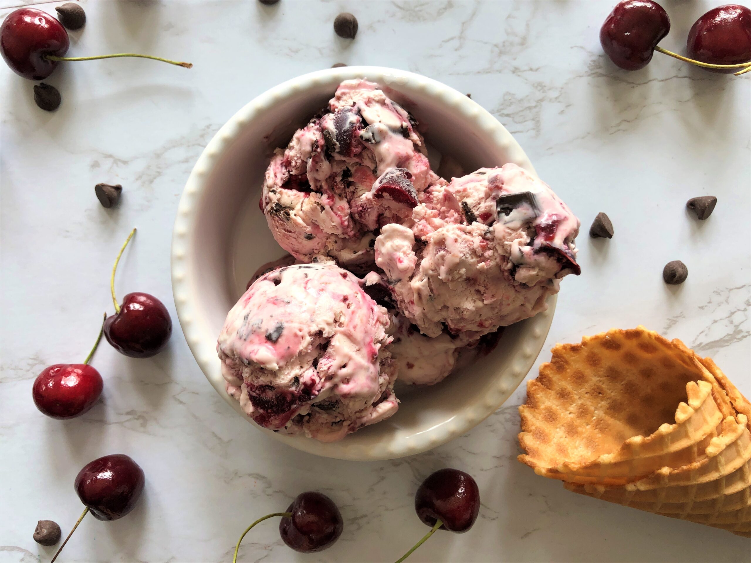 Cherry Dark Chocolate Ice Cream