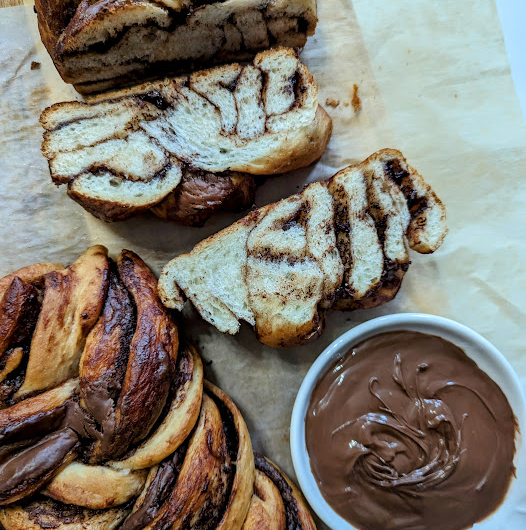 Eggless Nutella Braided Bread